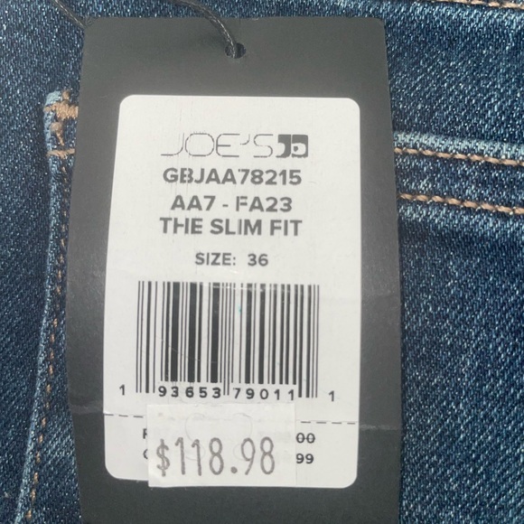 NWT 36x32 Joe’s Alamo Slim Fit Jeans - Picture 4 of 6